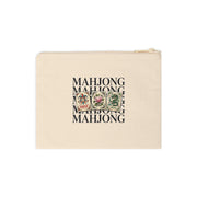 Mahjong Card & Essentials Pouch | Stacked Tiles Zipper Pouch, Joker Magnolia Dragon
