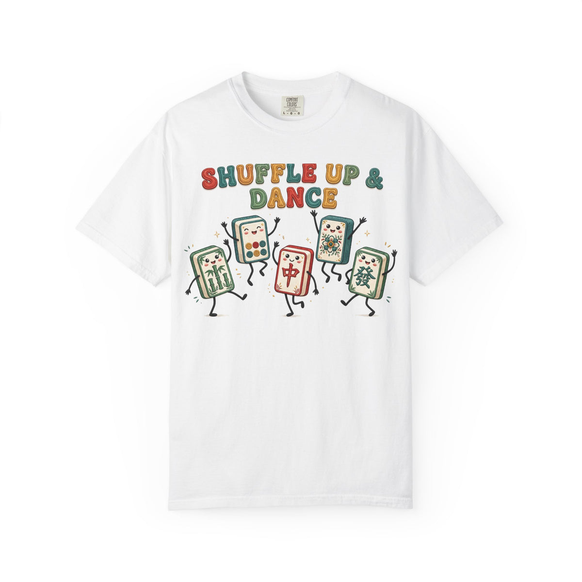 Shuffle Up & Dance Mahjong Shirt | Cute Dancing Tiles Comfort Colors Tee