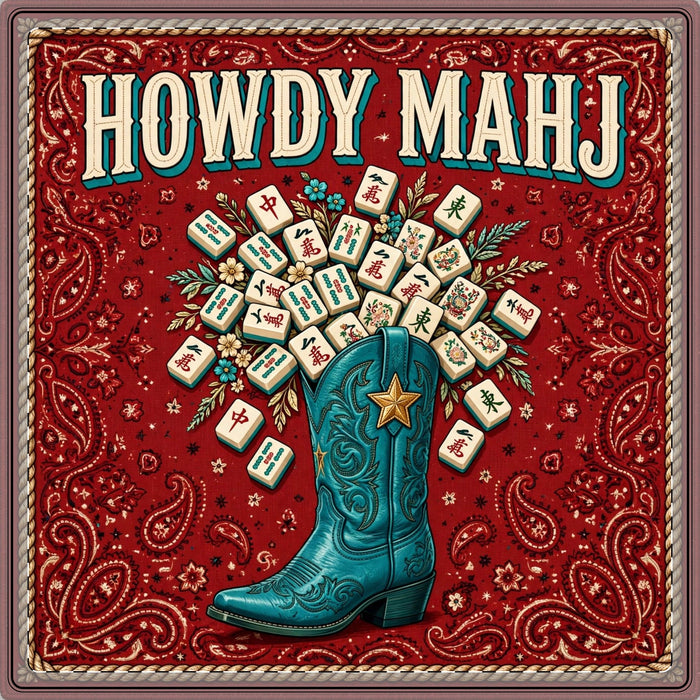 Howdy Mahj Western Mahjong Mat 33x33, Mahjong gift from Darlin' Let's Mahj