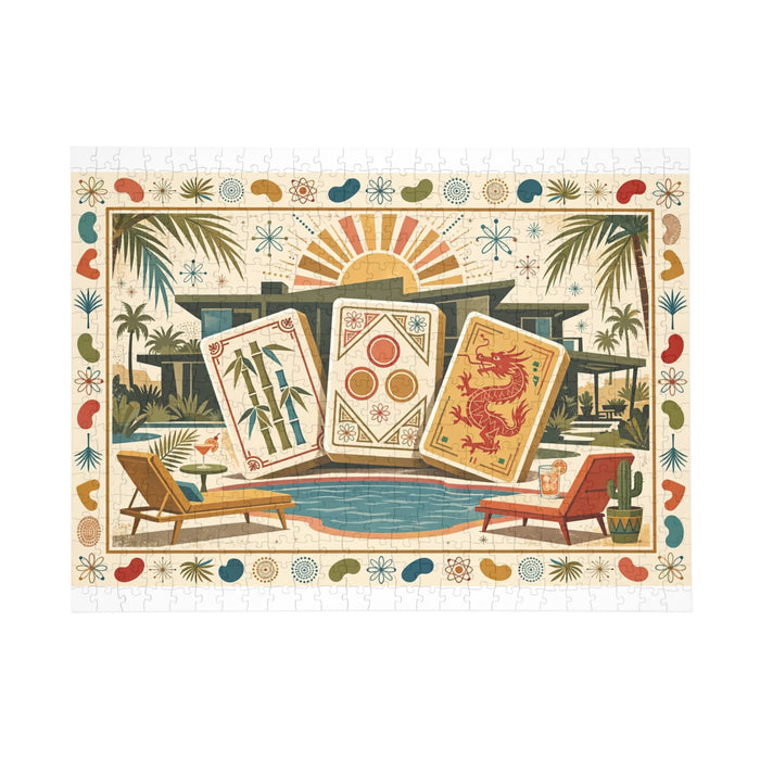 Mid Century Modern Mahjong Puzzle, Mahjong gift from Darlin' Let's Mahj