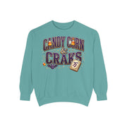 Candy Corn and Craks Sweatshirt in Seafoam, Mahjong gift from Darlin' Let's Mahj