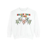 Shake Your Tiles Mahjong Sweatshirt | Funny Dancing Tiles Comfort Colors Crewneck