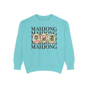 Mahjong Stacked Tiles Sweatshirt | Joker Magnolia Dragon Comfort Colors Crewneck