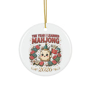 The Year I Learned Mahjong Ornament | 2026 New Player Ceramic Keepsake