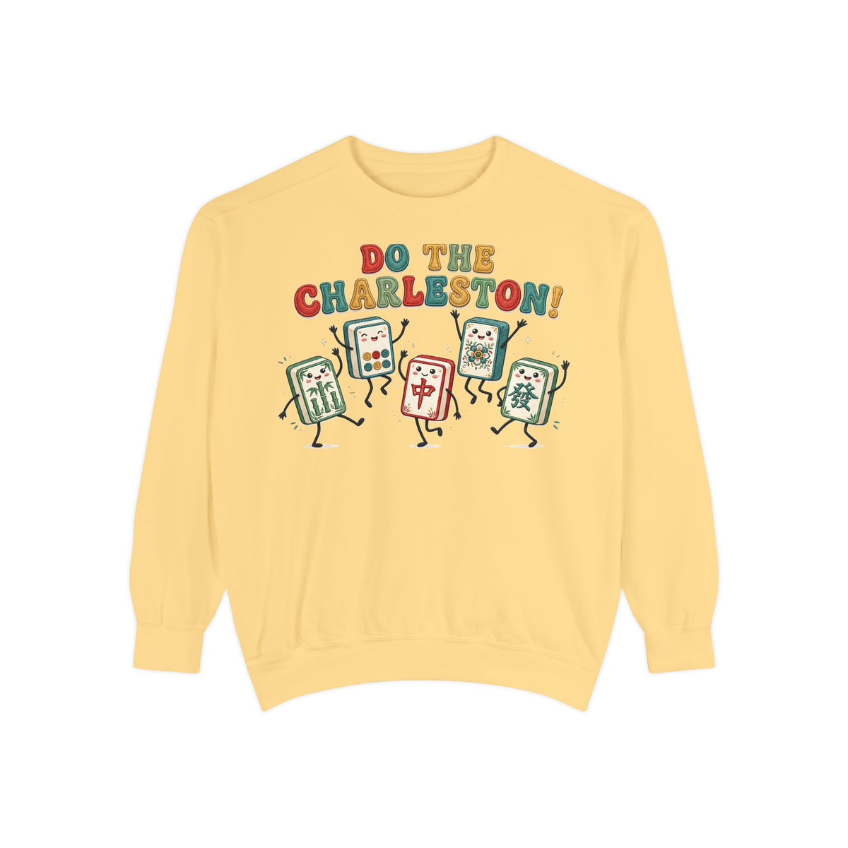 Do the Charleston Mahjong Sweatshirt | Funny Dancing Tiles Comfort Colors Crewneck