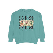 Mahjong Stacked Tiles Sweatshirt | Joker Magnolia Dragon Comfort Colors Crewneck