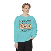 Mahjong Stacked Tiles Sweatshirt | Joker Magnolia Dragon Comfort Colors Crewneck
