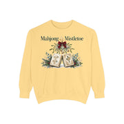 Mahjong and Mistletoe Sweatshirt in Butter, Mahjong gift from Darlin' Let's Mahj