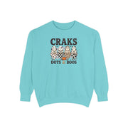 Craks Dots and Boos Sweatshirt in Chalky Mint, Mahjong gift from Darlin' Let's Mahj