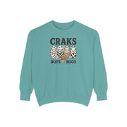 Craks Dots and Boos Sweatshirt in Seafoam, Mahjong gift from Darlin' Let's Mahj
