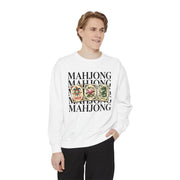 Mahjong Stacked Tiles Sweatshirt | Joker Magnolia Dragon Comfort Colors Crewneck