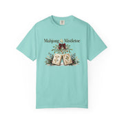 Mahjong and Mistletoe Shirt in Chalky Mint, Mahjong gift from Darlin' Let's Mahj
