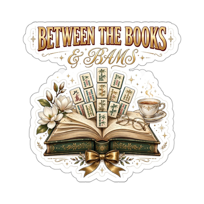 Between the Books & Bams Sticker | Book Club Mahjong Die-Cut Sticker
