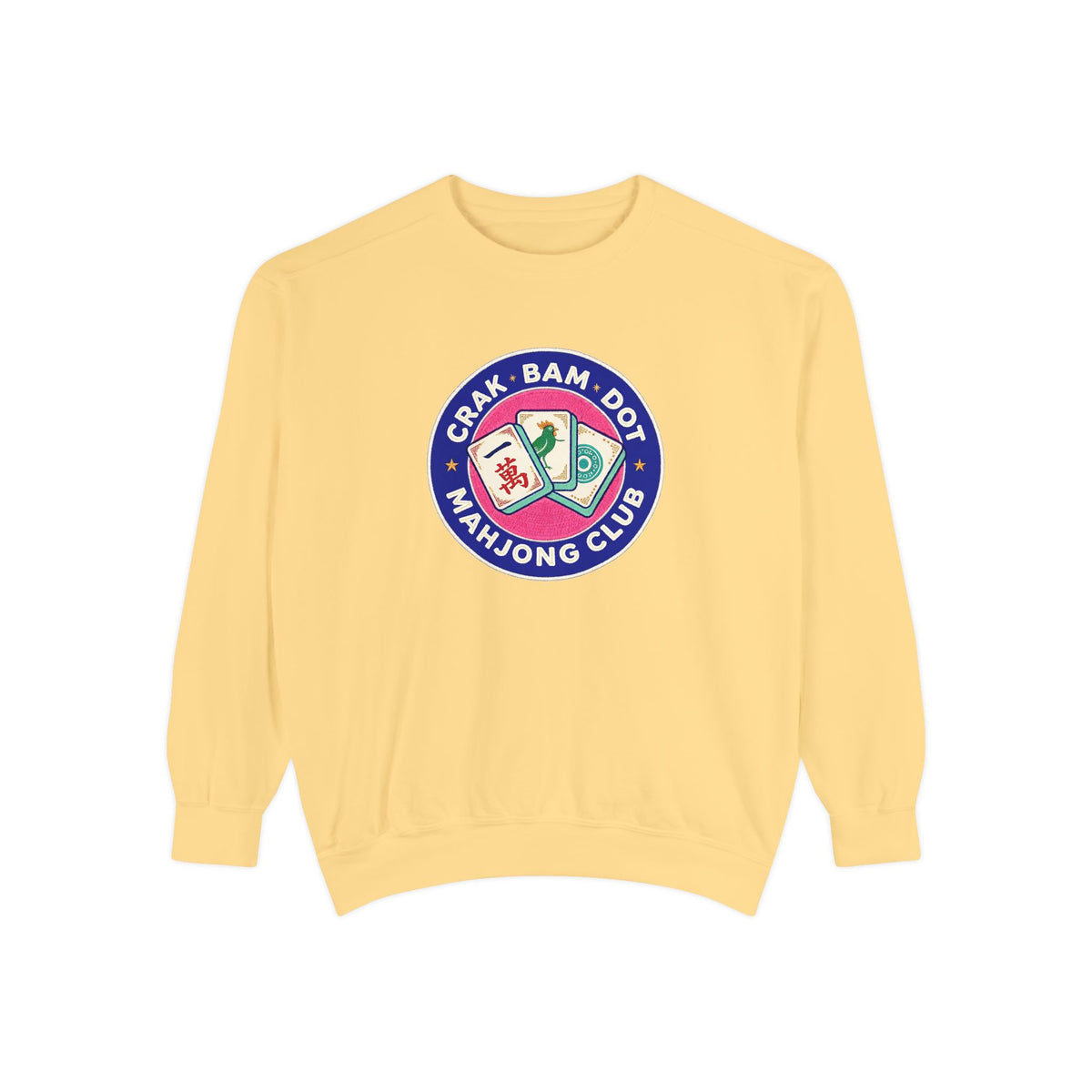 Crak Bam Dot Mahjong Club Badge Sweatshirt | Personalized City or Club Name Crewneck