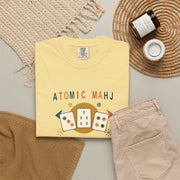 Back view of the chalky mint Comfort Colors Atomic Mahj shirt, showing its plain unprinted back.