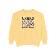 Craks Dots and Boos Sweatshirt in Butter, Mahjong gift from Darlin' Let's Mahj