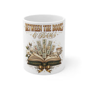 Between the Books & Bams Mug | Book Club Mahjong Ceramic Mug