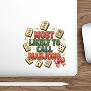 Most Likely to Call Mahjong Sticker | Funny Matching Group Die-Cut Sticker