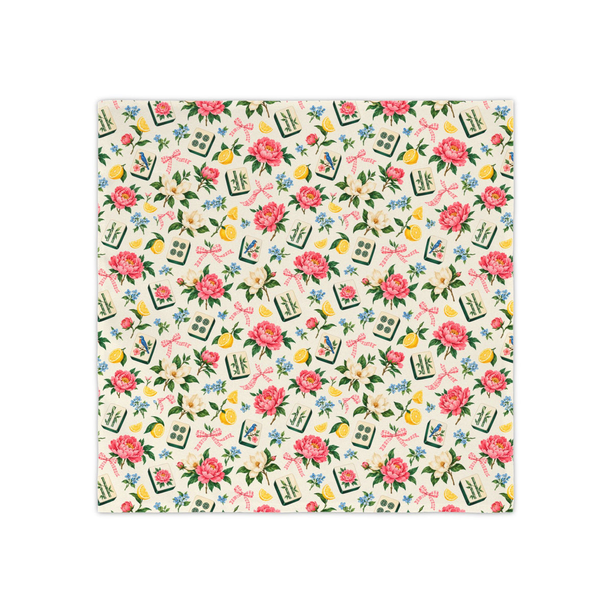 Garden Party Mahjong Napkins Set of 4, Mahjong gift from Darlin' Let's Mahj