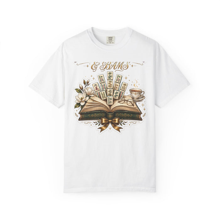 Between the Books & Bams Shirt | Book Club Mahjong Comfort Colors Tee