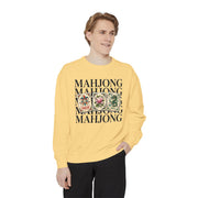 Mahjong Stacked Tiles Sweatshirt | Joker Magnolia Dragon Comfort Colors Crewneck
