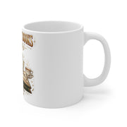 Between the Books & Bams Mug | Book Club Mahjong Ceramic Mug