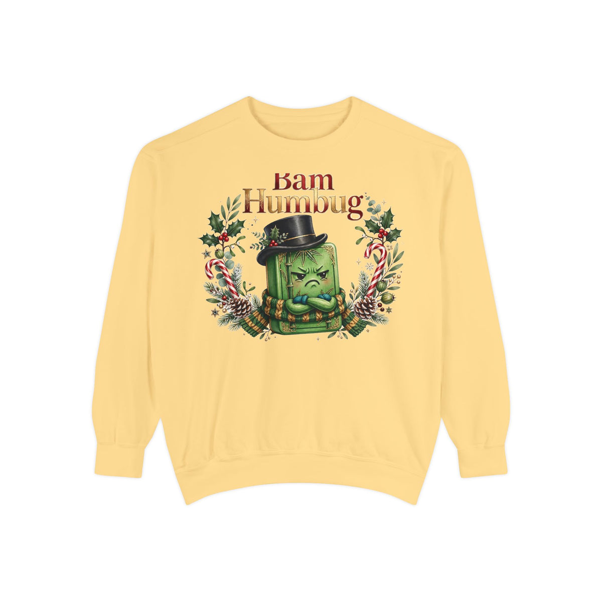 Bam Humbug Sweatshirt in Butter, Mahjong gift from Darlin' Let's Mahj