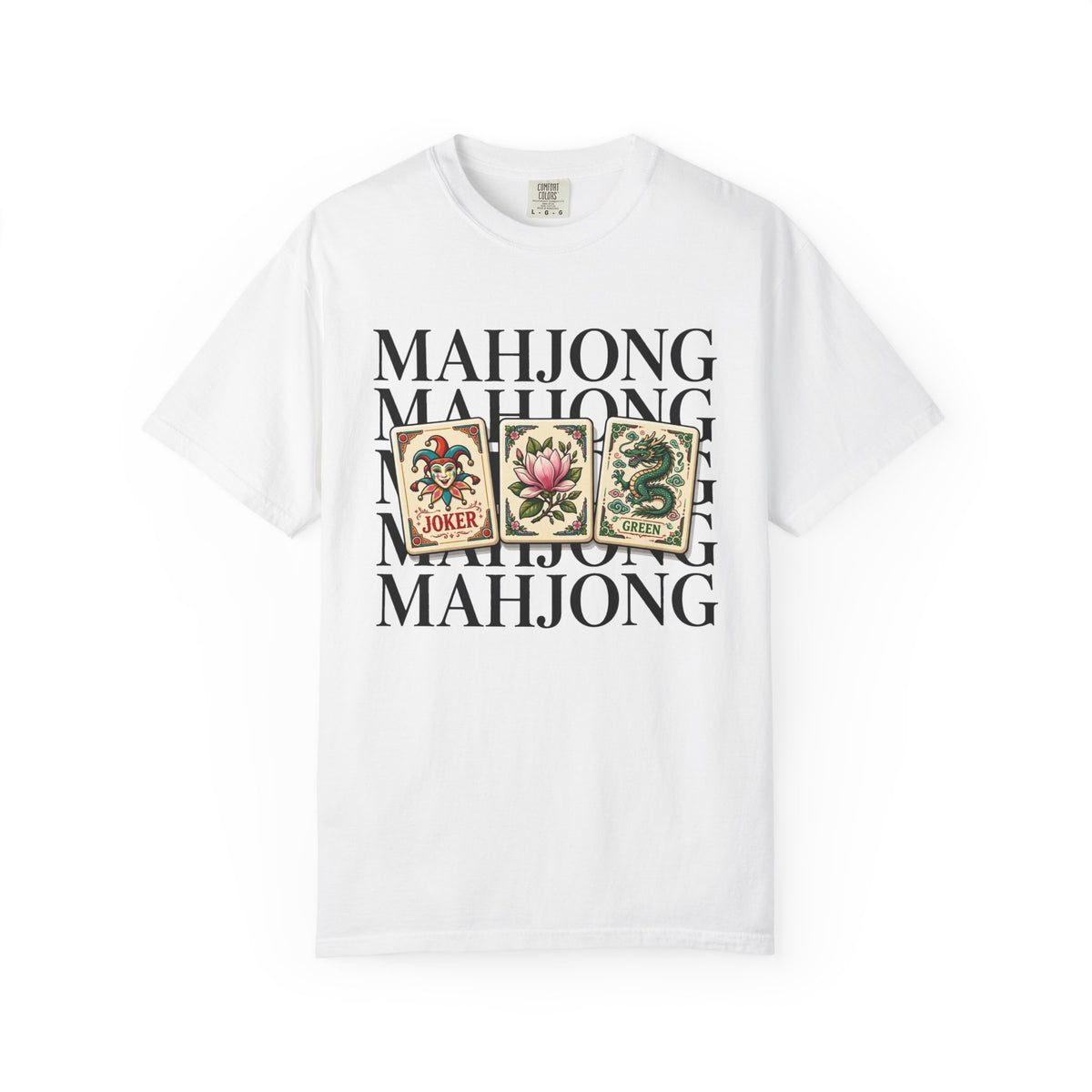 Mahjong Stacked Tiles Shirt | Joker Magnolia Dragon Comfort Colors Tee