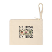 Mahjong Card & Essentials Pouch | Stacked Tiles Zipper Pouch, Joker Magnolia Dragon