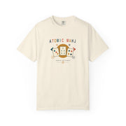 Back view of the white Comfort Colors Atomic Mahj shirt, showing its plain unprinted back.