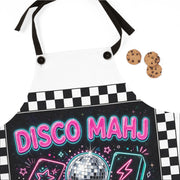 Disco Mahj Hostess Apron | Retro Checkerboard Mahjong Kitchen Apron