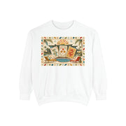 Mid Century Modern Mahjong Sweatshirt in White, Mahjong gift from Darlin' Let's Mahj