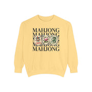 Mahjong Stacked Tiles Sweatshirt | Joker Magnolia Dragon Comfort Colors Crewneck