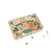 Mid Century Modern Mahjong Puzzle | Palm Springs Retro Tiles Jigsaw 252 or 500 Pieces