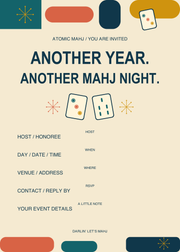 Mahjong Birthday Invitation, Mahjong gift from Darlin' Let's Mahj