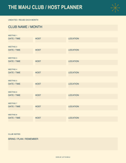 Mahjong Club Host Planner, Mahjong gift from Darlin' Let's Mahj